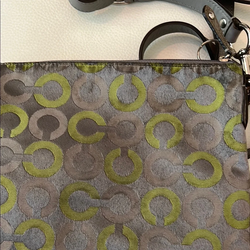 Coach Gray and Green Patterned Crossbody Bag - Picture 7 of 10